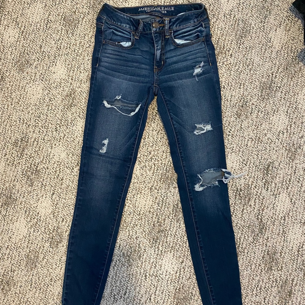 American Eagle jeans, size 2, dark wash